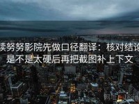 读努努影院先做口径翻译：核对结论是不是太硬后再把截图补上下文
