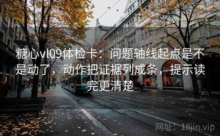 糖心vl09体检卡：问题轴线起点是不是动了，动作把证据列成条，提示读完更清楚